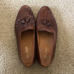 Neiman Marcus leather woven shoes size 10 1/2 men